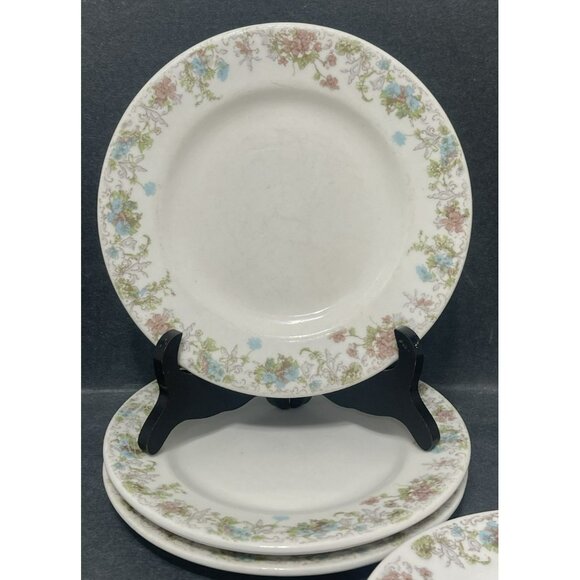 Scammell Lamberton Floral Hartford Transferware Plate 6.5 Inch Vintage Set Of 4 - Picture 6 of 6